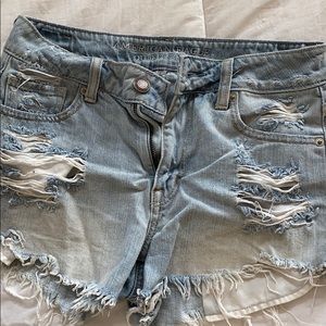 Light wash American Eagle cutoffs
